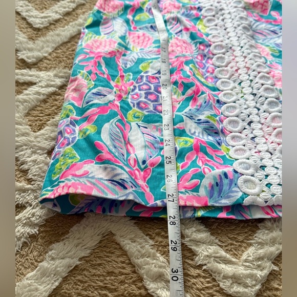 LILLY PULITZER Sz 6 SHELLI LACE CROCHET SHEATH STRETCH DRESS TURTLE WAVE - Picture 7 of 11